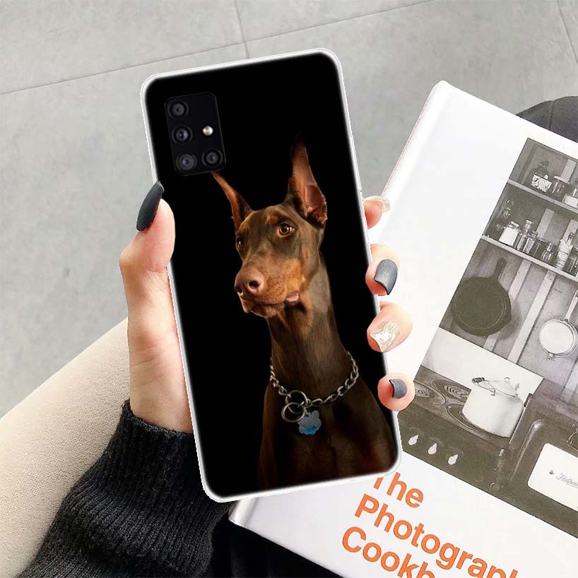 Doberman Dog Phone Case Cover For Samsung Galaxy A13 A14 A15 A16 A17 A53 A54 A55 A56 A33 A34 A35 A36 A23 A24 A25 A26 A05S Galaxy