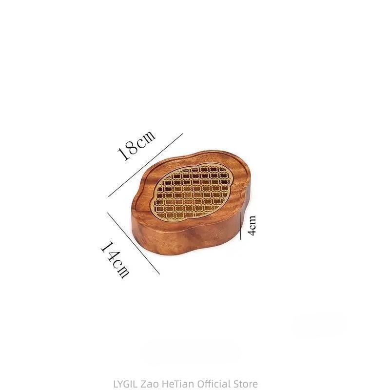 Mini Solid Wood Tea Tray Chinese Style Retro Water Storage Pot Holder Portable Outdoor Travel Small Dry Bubble Tea Table Durable