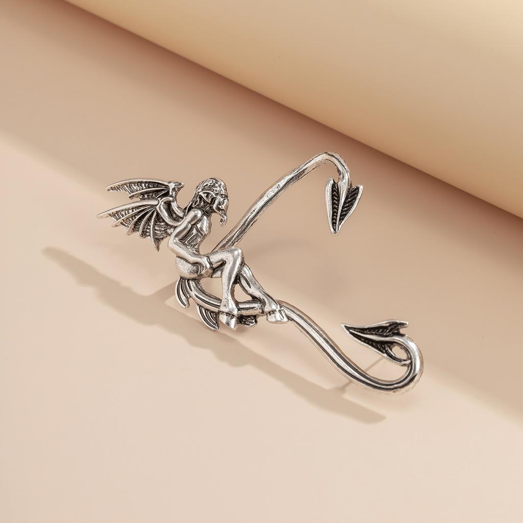 Accessories, Retro Devil Angel Three-Dimensional Contour Ear Clips, Sweet And Cool Halloween Elf Wing Stud Earrings.
