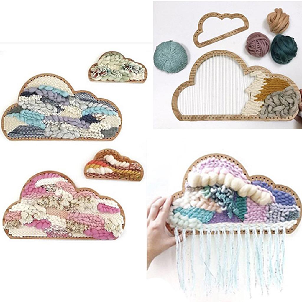 3 pieces Children Kids Shape Weaving Knitting Loom Tool for DIY Tapestry Wall Hangings Home Ornament