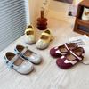 Youth Style Shoes Girls Mary Jane Shoes Toddlers Kids Breathable PU Insole PVC Sole Slip-On With Fastener Casual