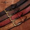 Personalized Carved Design Thickened Retro Genuine Leather Belt Men's First Layer Cowhide Casual Belt