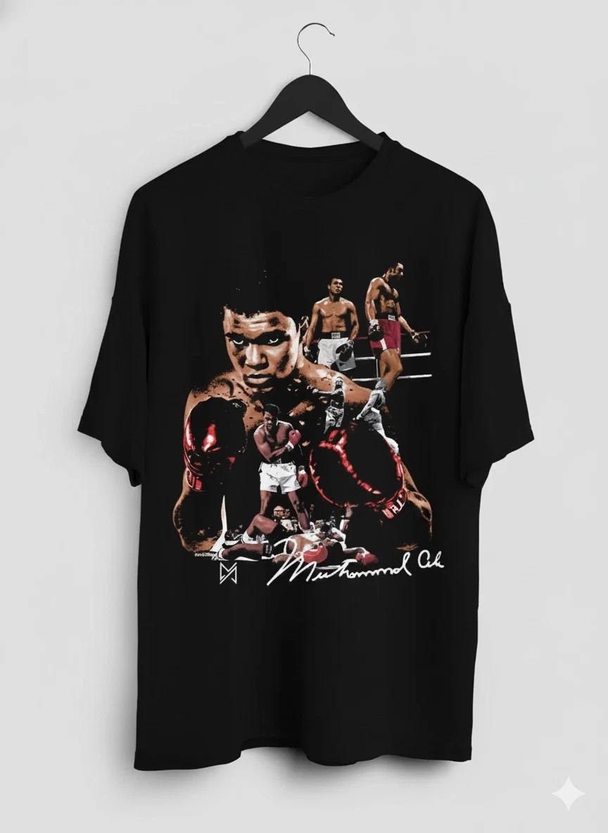 

Muhammad Ali Boxing Legend Graphic Black T-Shirt Unisex Boxing Tee - S406 S