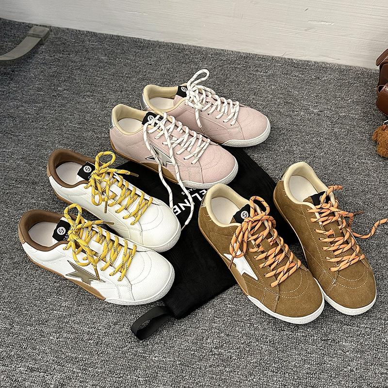 [Fanfuna] 2025 Autumn New Retro Old Stars Small Dirty Shoes Color Matching Lace Dirty Shoes Women's Shoes Tide