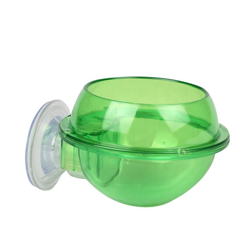 Suction Cup Lizard Food Bowl Gecko Feeding Green Plastic Reptile Water Food Bowl Feeder зелёный