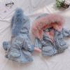 Giacca di Jeans Invernale da Bambina con Velluto Caldo e Spesso Cappotto Outwear per Bambina Toddler Parka per Bambina Neonato