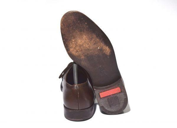 70s-80s West Germany Vintage/GALLUS/All Leather U-Tip Shoes/25.0/Brown/(USED)