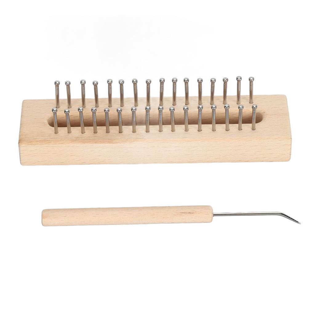 Război de tricotat din lemn cu cârlig pentru război de tricotat Set război de tricotat din lemn pentru eșarfă șosetă pălărie șal tapiserie DIY