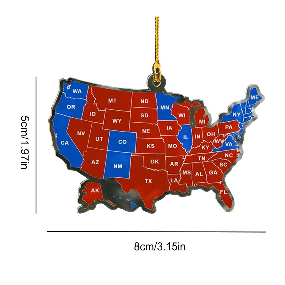 2025 Election Results Map Election Map Christmas Ornament President Won Again Election Ornament Christmas Holiday Ornaments 2025