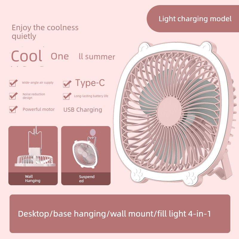 Summer Kitchen Cooling Toilet Wall-Mounted Fan, No Drilling, No Electricity Needed, Portable Silent Hanging Small Electric Fan for Dormitory