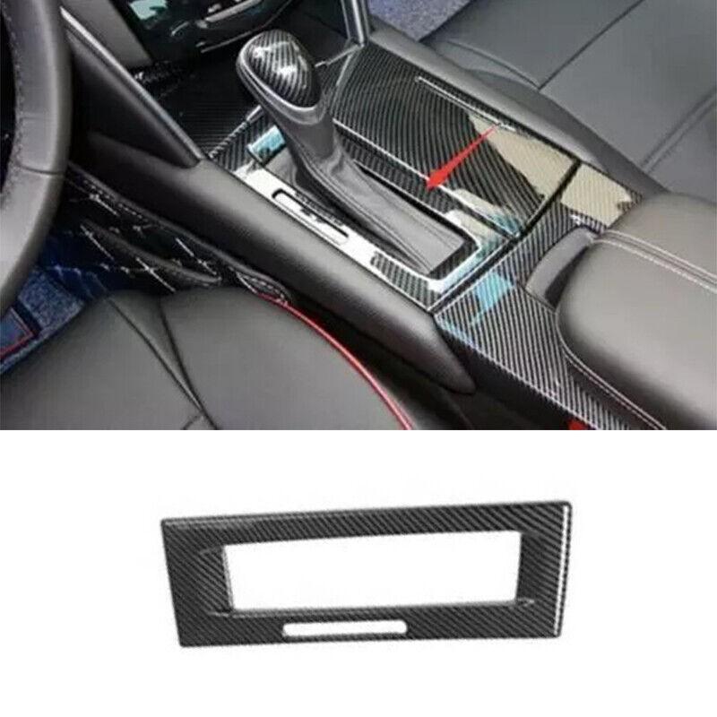 Carbon Fiber Console Gear Shift Frame Cover Trim 1PCS For Cadillac XTS 2013-