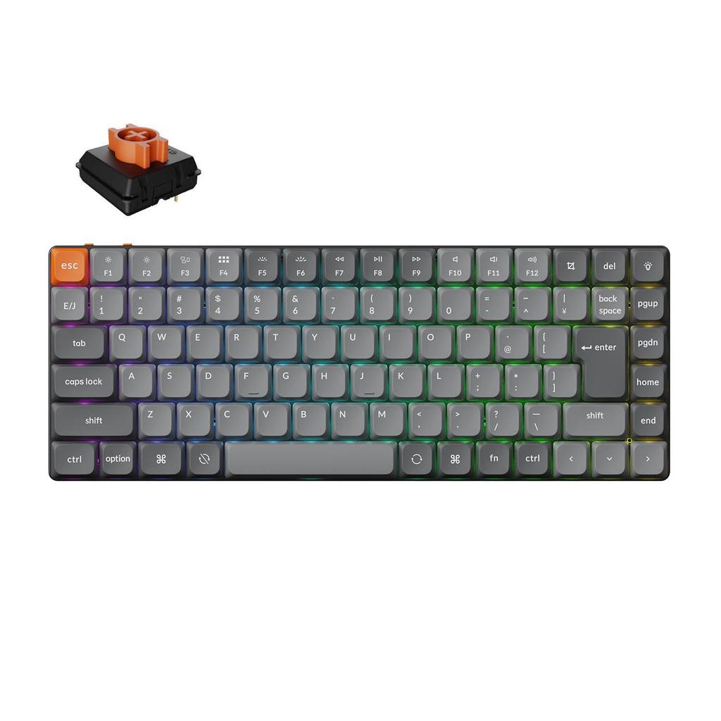 Keychron K3 Max Wireless Custom Mechanical and Wired QMK Japanese JIS Kana Characters RGB PBT Compatible with Mac and Windows Silent K Pro Mechanical