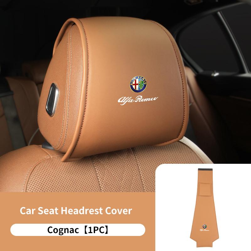 For Alfa Romeo Car Styling Headrest Case Anti-Dirty Dustproof Protective Cover GT Stelvio F1 Brera Volante Tonale Gloria Disco