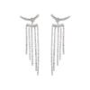 Luxury Women's Earrings Rhinestone Fringe Hanging Zircon Earrings New Shiny Wedding Statement Party Fashion Zircon Gifts 2024