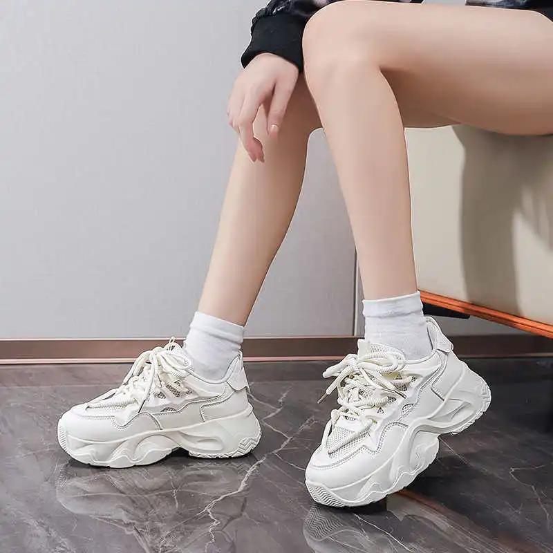 Plataform Increases Height Sneakers Gray Basketball Red Women's Boot Vulcanized Women Shoes Sport Newest Brands Tenni