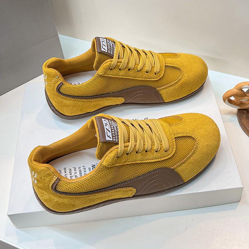 

Простые женские летние новые модные универсальные повседневные туфли на плоской подошве, ретро-повседневная спортивная обувь 36 имбирный