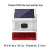 Бездротовий сонячний вуличний сигналізатор 433 МГц: Сирена-динамік зі звуком та світлом