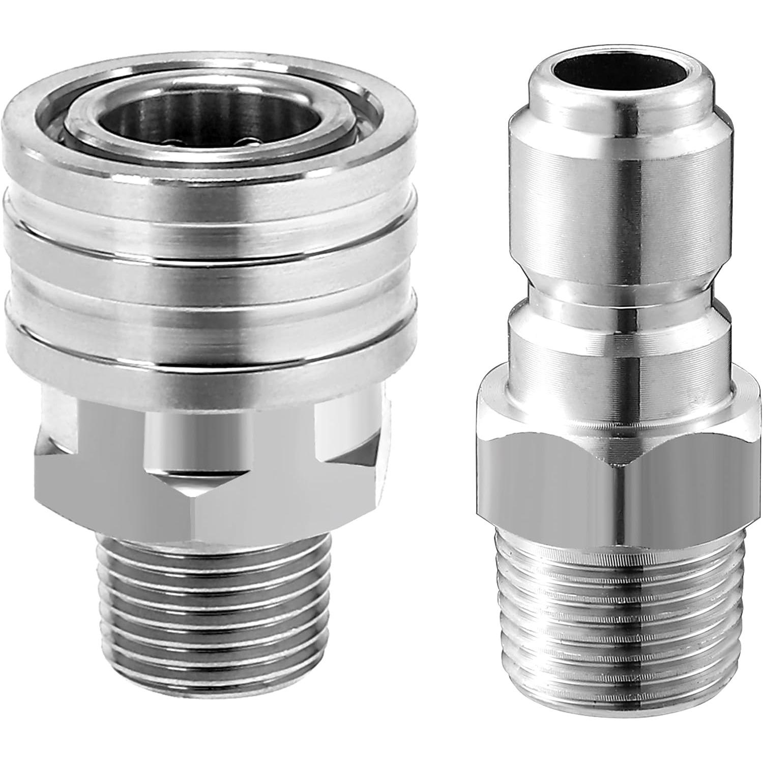 

Tool Daily Pressure Washer Adapter Set, Quick Connect Kit, 3/8’’ Male Thread Fitting, 5000 PSI W