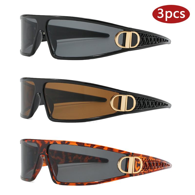 3pcs Fashion Outdoor Cycling Sun Glasses Sports UV Orotection Sunglasses Fashion High-Grade Personalized Hairband Eyeglasses