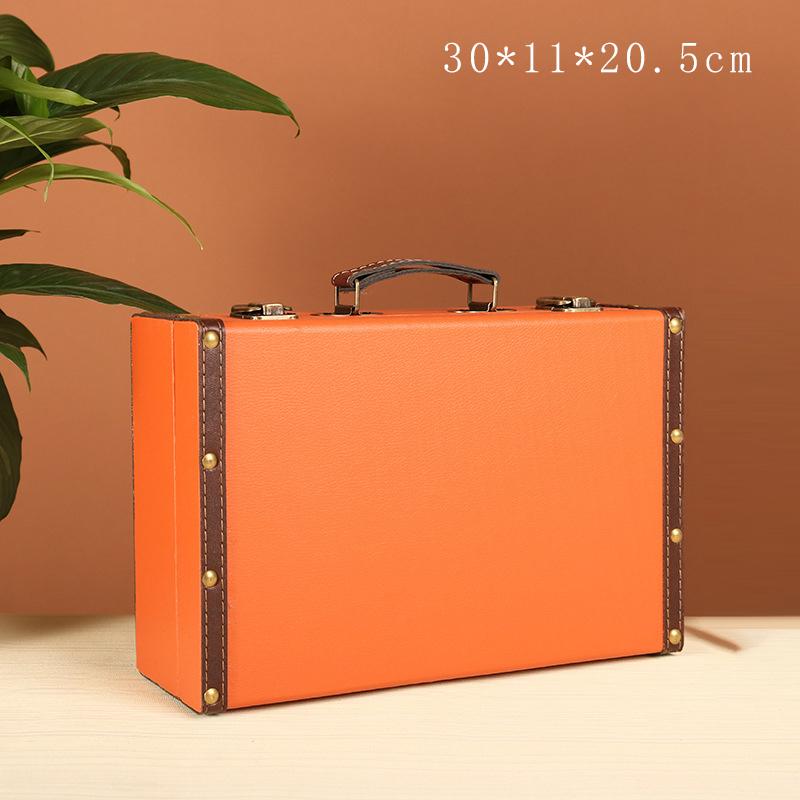 

Retro Suitcase Desktop Sundries Organizer Document Storage Box Vintage Jewelry Treasure Box Photography Decor Storage Box