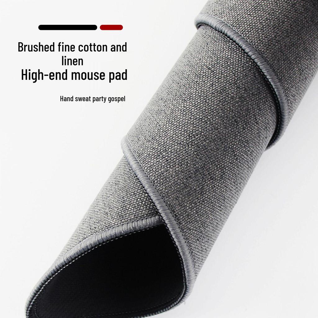 Extra Large Thick Cotton Linen Mouse Pad – Solid Color Desk Mat for Office & Computer Use