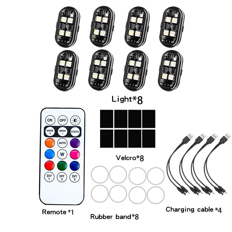 Wireless Multicolor Flashing Light for RC Airplanes, Cars, Motorcycles, and Drones