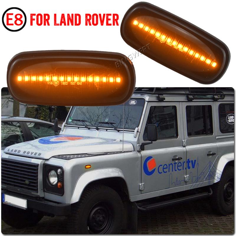 2Pcs LED Side Marker Lamp Turn Signal Indicator Light For Land Rover Defender TD5 98-15 Freelander 1 02-05 Discovery 2 99-04