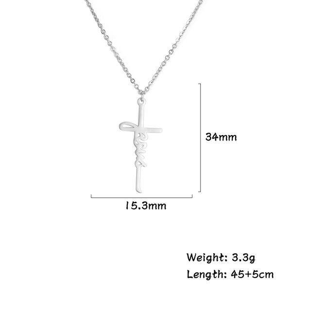 Cazador Jesus Kreuz Hohl Anhänger Halsketten für Damen Herren Christliches Choker Großhandel Edelstahl Schmuck Geburtstagsgeschenke