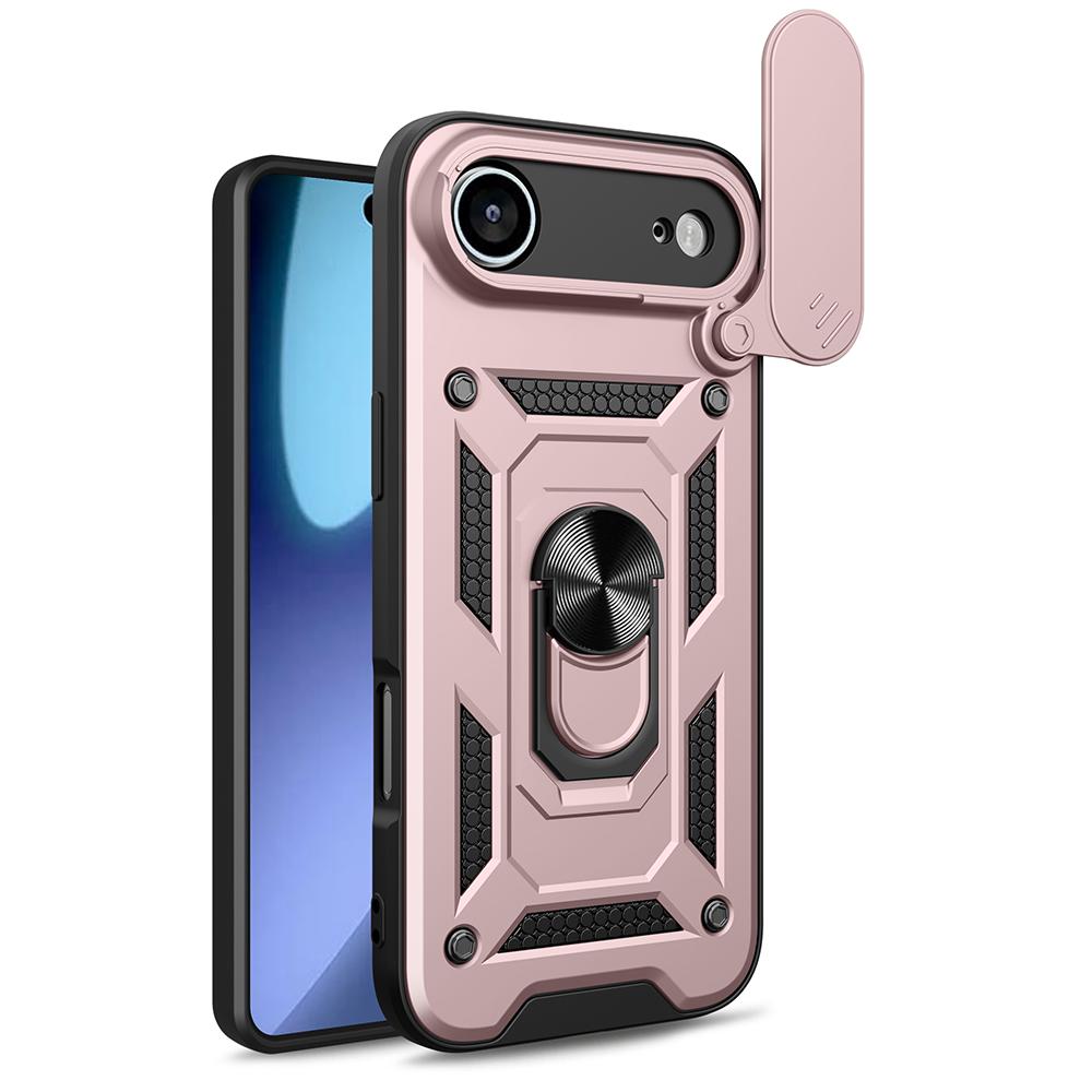 AMORUS For iPhone 17 Air Case Kickstand PC+TPU Phone Cover with Camera Lens Slider