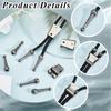 A95D-1 Set Iron Bolo Tie Findings Kit Bolo Tie Tips Replacement End Caps Kit Tie Buckle Accessories For Bolo Tie Making