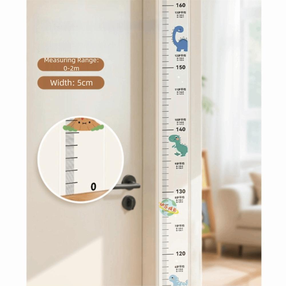 

Водонепроникна дитяча ростова шкала Самоклеюча наклейка для ростової шкали Мірна стрічка для вимірювання зросту Для домашнього використання Black-Dinosaur