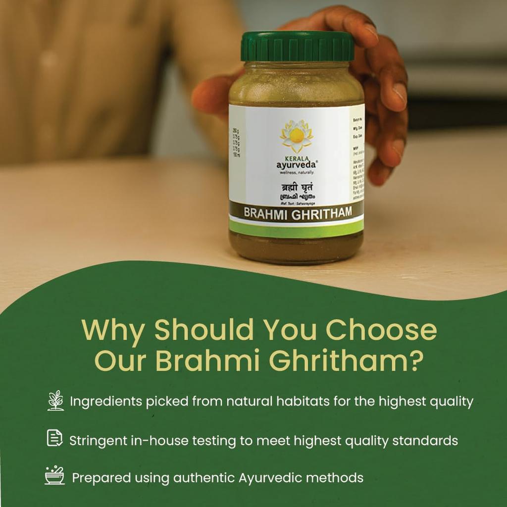Kerala Ayurveda Brahmi Ghritham 150 ml Ayurvedic Mind Focus Supplement for Memory & Concentration