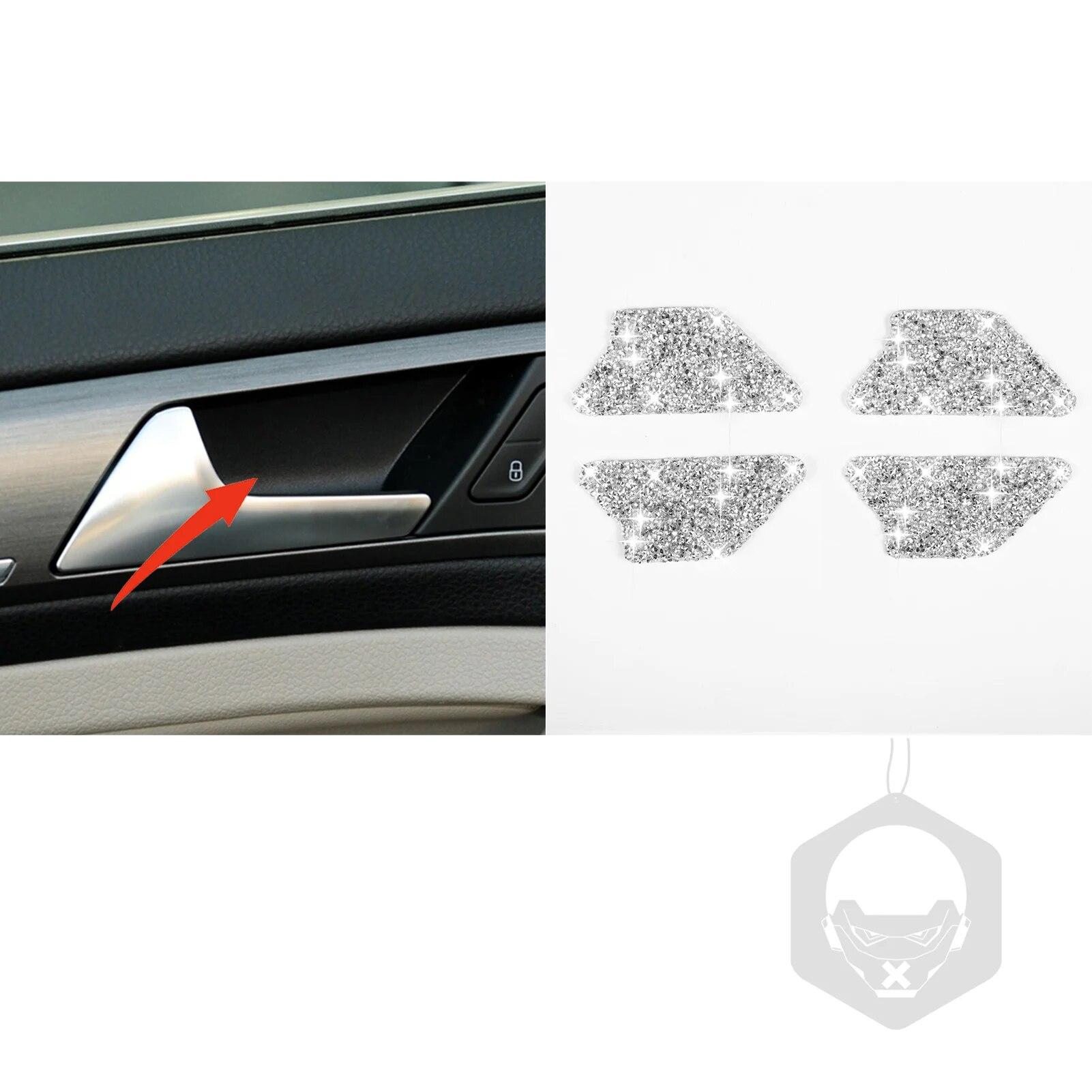 

Для Volkswagen Golf 6 Gti R MK6 2008-2012 Алмазная внутренняя дверная чаша, декоративные наклейки, блестящие стразы, аксессуары для интерьера Inner door bowl