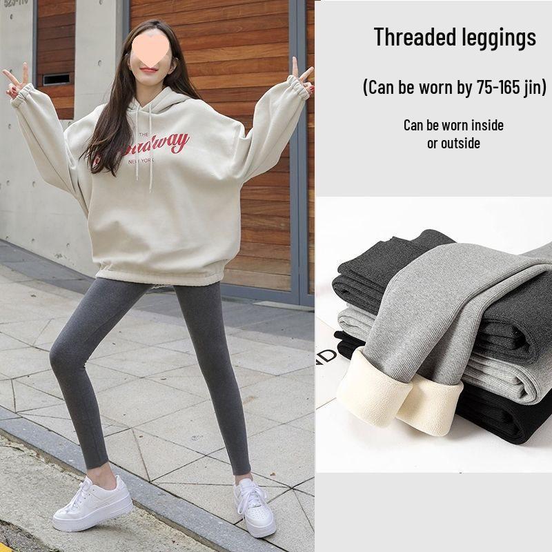 

Жіночі термолегінси на флісі - Стягуючий рубчастий стиль для осені/зими 2025. Large (110-150 lbs)