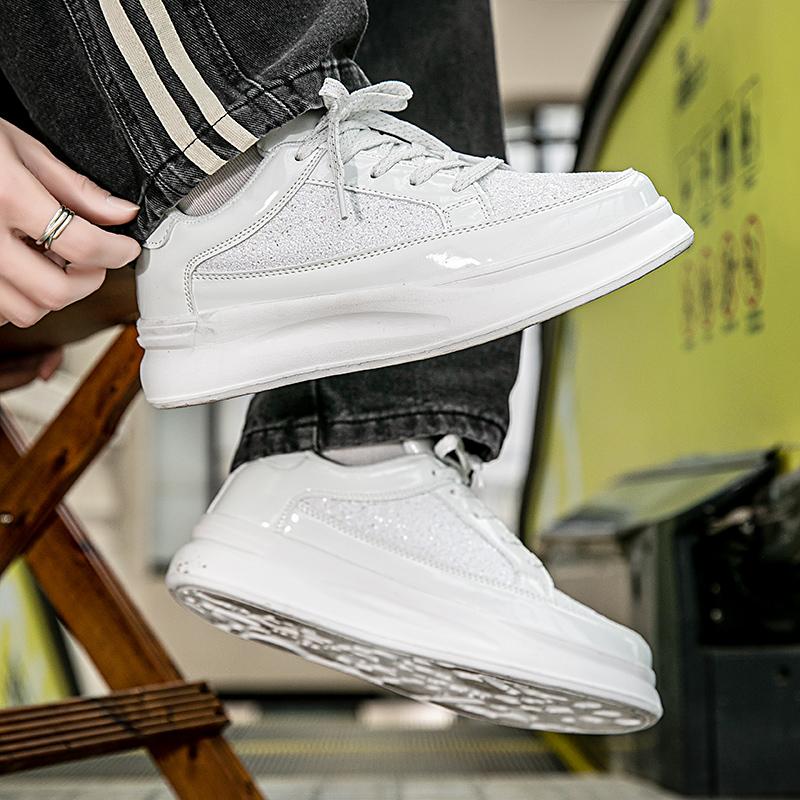 Maedef Men'S Sheos White Sneakers Breathable Lightweight Sport Shoes For Men Beach Walking Comfortable Vulcanize Shoe Footwear