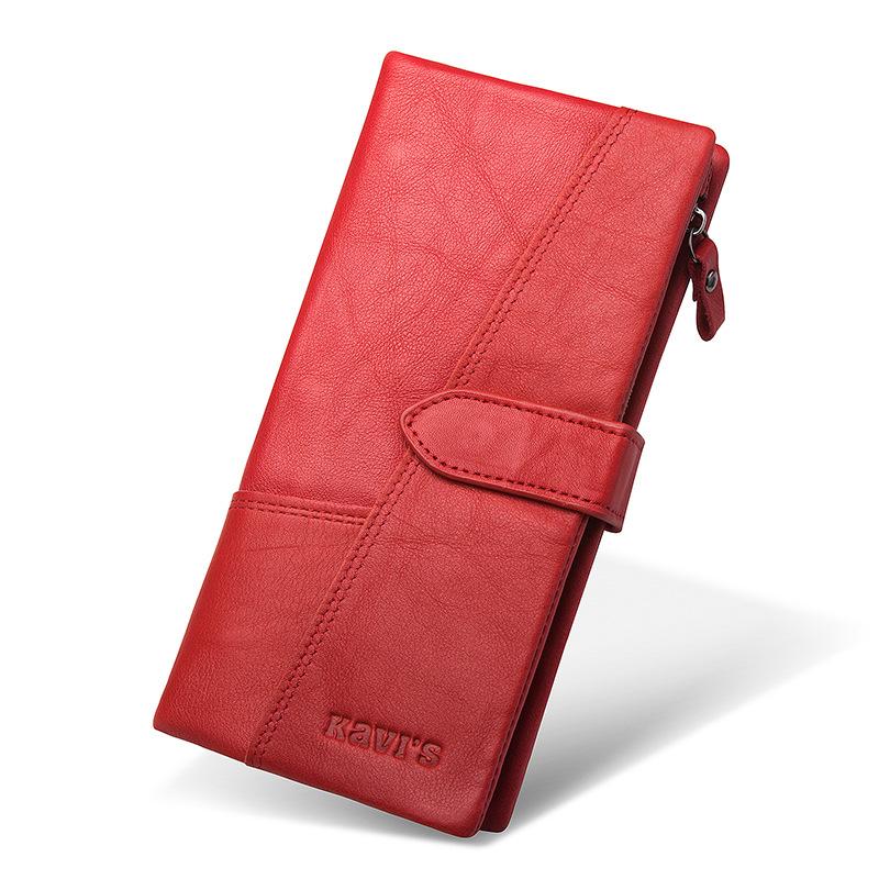 Women Genuine Leather Long Wallets Retro Cowhide Multifunctional Coin Purse Multi Slot Large Capacity Card Bag Clutch High Quality Wallet