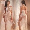 Sexy Lingerie Long Dress Nightdress Lace Cross Strap Sexy Suit