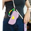 Cute Heart-Shaped Glasses Case Handmade Silicone Glasses Storage Bag with a Braided Strap In Fresh Colors for Glassesaccessories