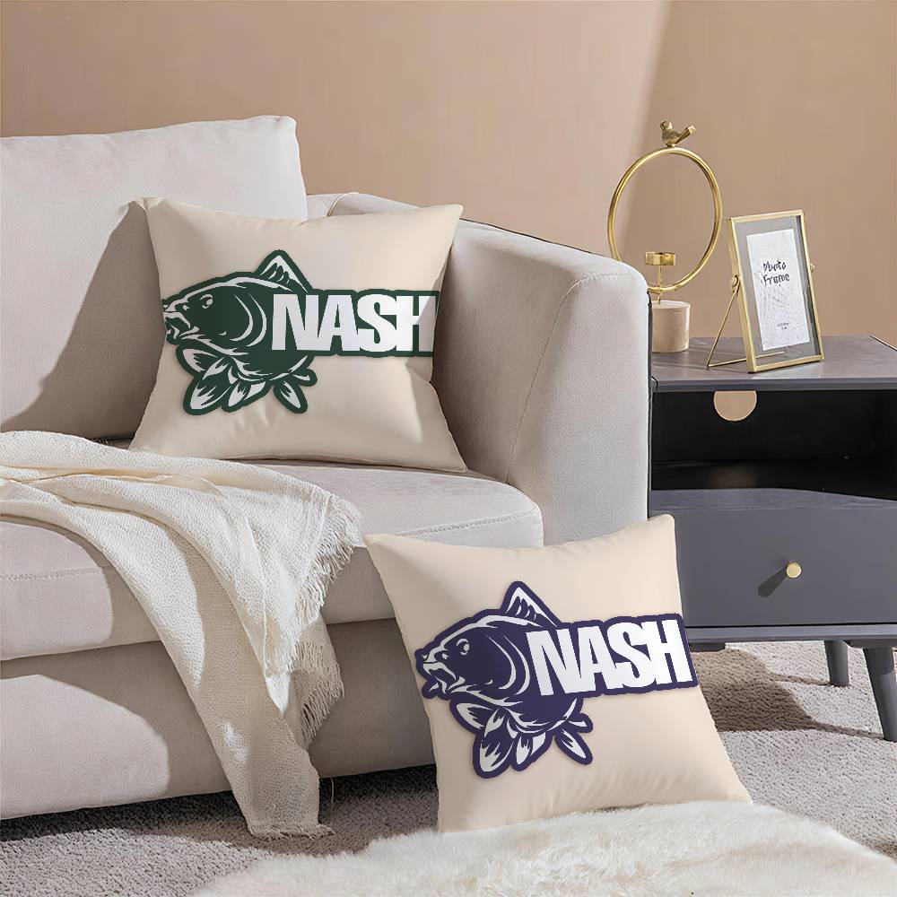 Outdoor Match With Wild Fishing Prints Nash Pillow Case Comfort Sofa Bed Silky Elegant Invisible Zipper Decorative Cushion Cover