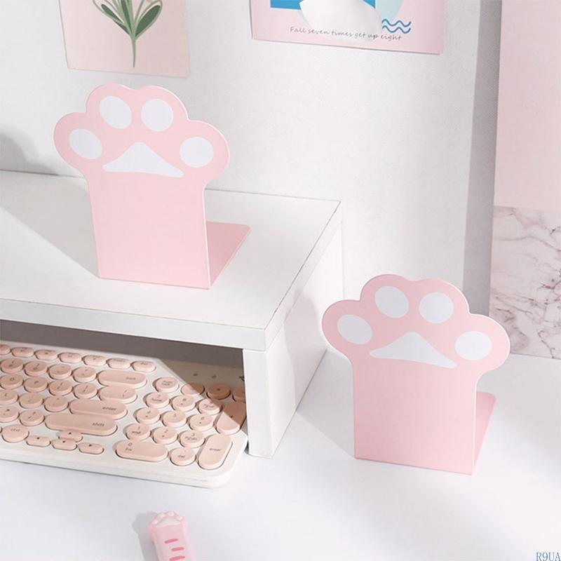 Cat Paw Bookends Sturdy Non Skid Book Ends Stand for Bookshelf Bedroom 2 Pac