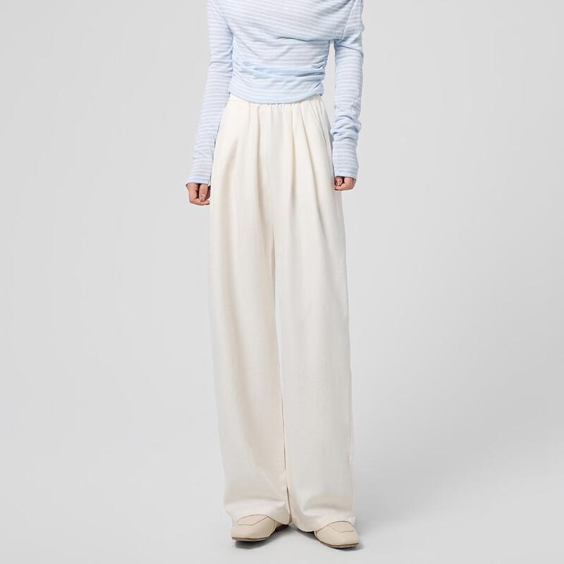 La Chapelle Women's High-Waisted Wide-Leg Versatile Suit Pants