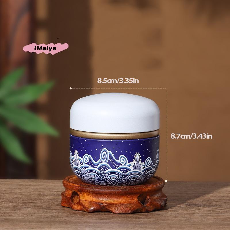 M-Portable Tea Cans Tinplate Herb Stash Sealed Cans Spice Storage Organizer Moisture-proof Container Box Kitchen Gadgets Food