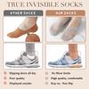 Men Ice Silk Mesh No Show Socks, Non Slip Silicone Invisible Low Cut Cotton Sole Breathable Liner Socks for Loafers Sneakers EU38-43