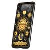 Sun Moon Stars Hard PC Phone Case For Samsung Galaxy Z Flip 7 6 5 4 Black Cover For Galaxy Z Flip 3 Foldable Capas Fundas Coque