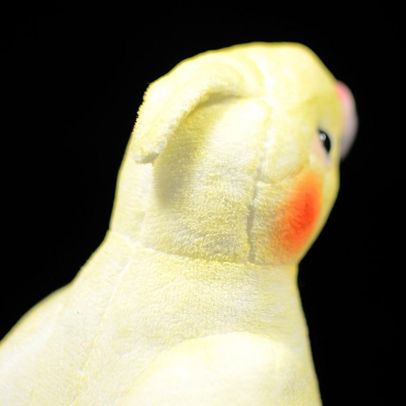 Cute Cockatiel Toy Yellow Bird Simulation Stuffed Plush Toys Nymphicus Hollandicus Kids Gift Lifelike Plush Dolls