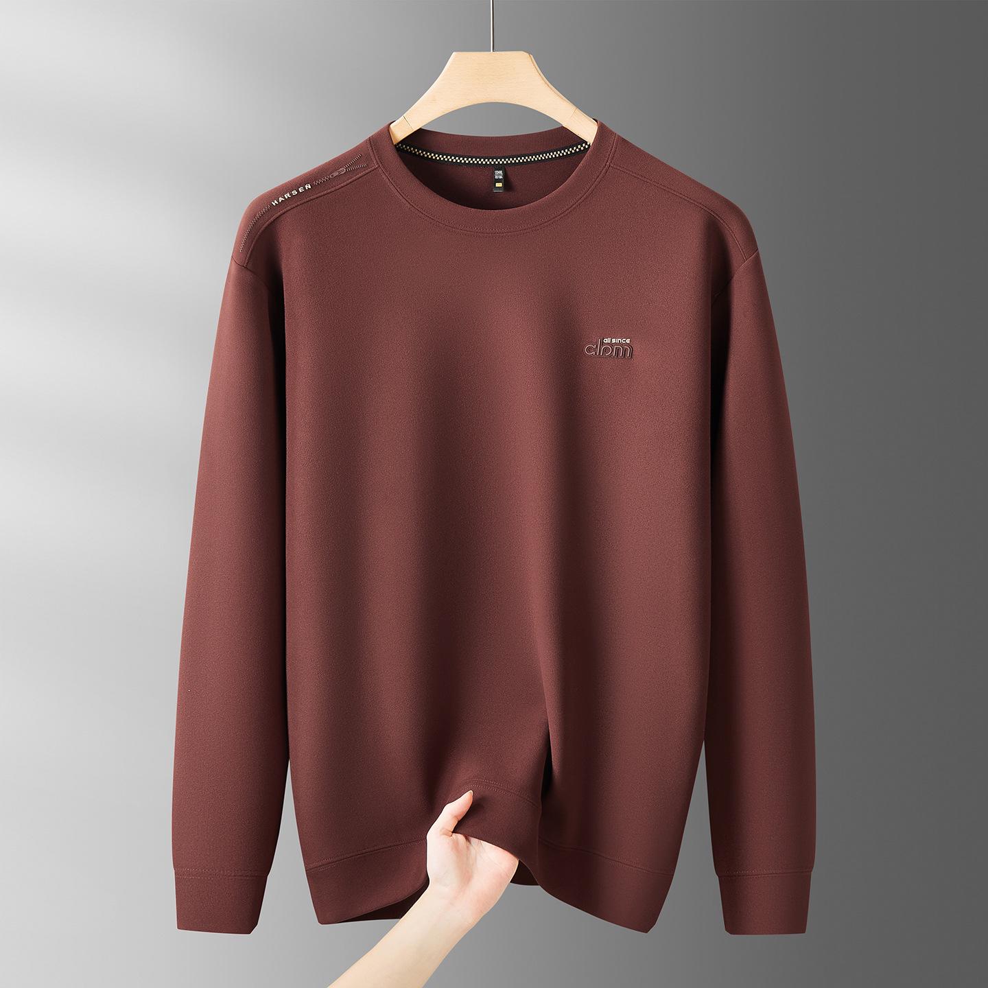 Men s Thickened Plus Velvet Hoodie - 2025 Autumn/Winter New Arrival, Long Sleeve, Round Neck, Warm Base Layer, Plus Size. 3XL