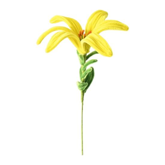 

Finished Pipe Cleaner Flower Craft Handmade Chenille Stems Yellow Lily Flower Preserved Artificial Flower Gift for Valentine s Day Birthday жовтий