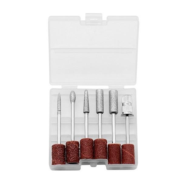 Nail Drill Bit Set 6-piece Milling Cutter Polishing and Removing Accessories As Dead Skin Tools Nail Art Pedicure Manicure Tools