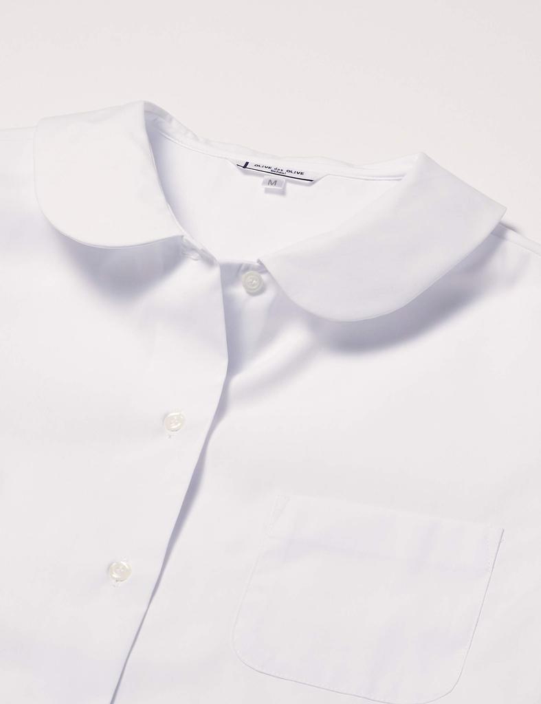 [Olive des Olive School] Odor-eliminating, see-through, round-collar blouse, long sleeves