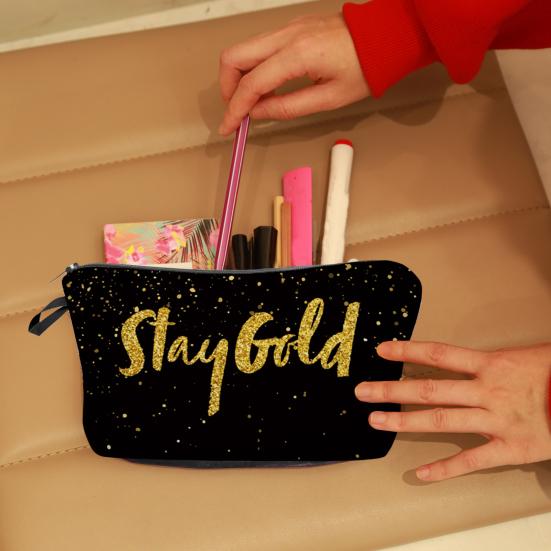 

Сумка-органайзер с буквенным принтом, большая вместимость, отличная строчка, леопардовый принт, водонепроницаемая косметика 2